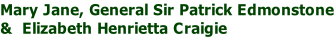 Mary Jane, General Sir Patrick Edmonstone &  Elizabeth Henrietta Craigie